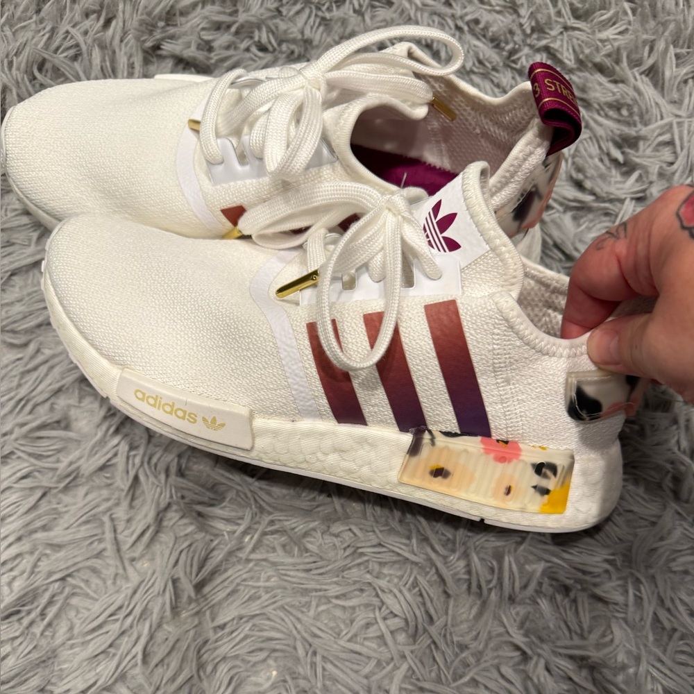 Adidas White and Multicolor Sneakers